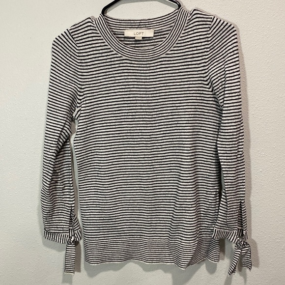 Loft wool blend stripe sweater - Picture 1 of 8